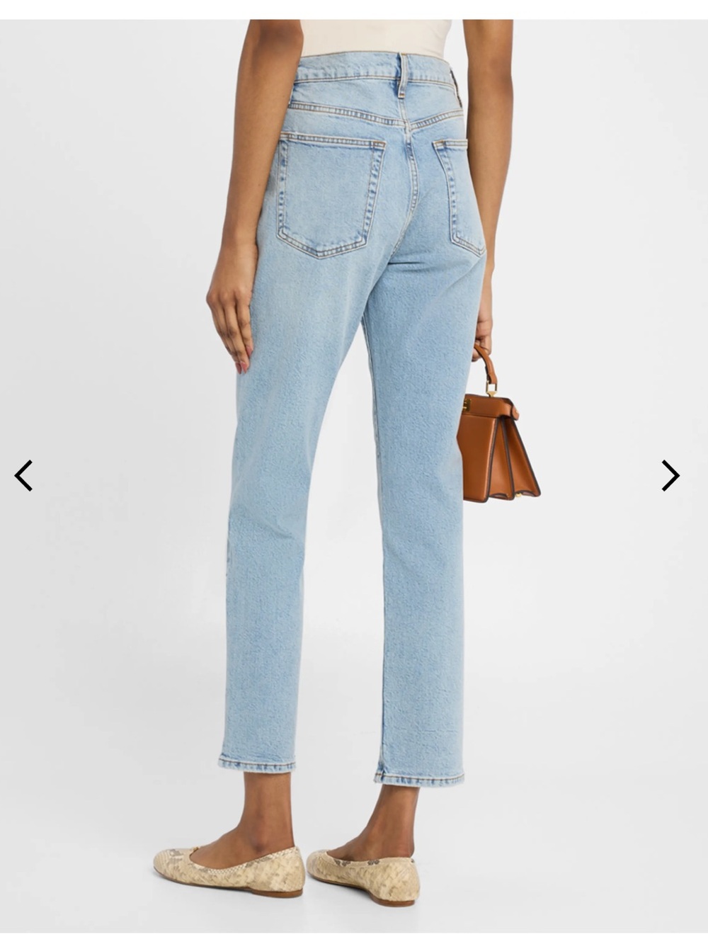 FRAME The Borrowed Boyfriend Mid Rise Ankle Jeans - Picture 3 of 10